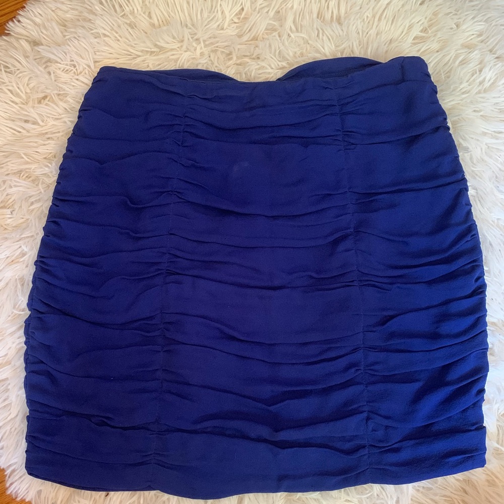 Blue ruffled skirt